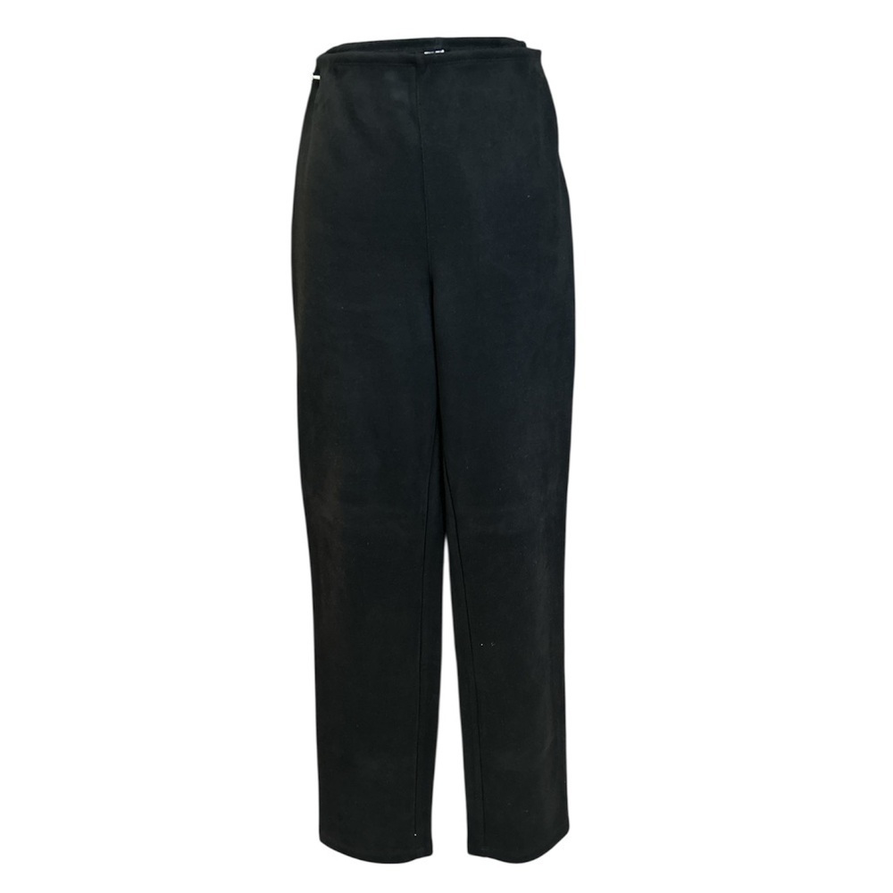 MarlaWynne Elegant Black Faux Suede Side Zip Pants